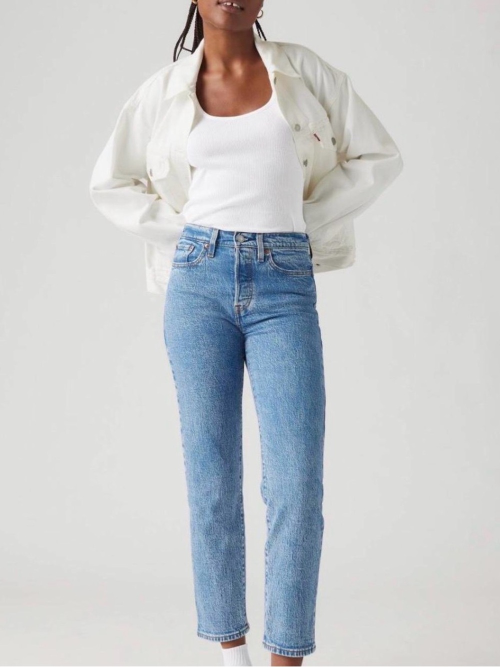 Wedgie Straight Light Blue Straight-Leg Jeans